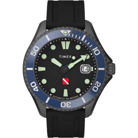 TIMEX(タイメックス) Deepwater Tiburón Automatic 43mm Synthetic Rubber Strap Watch