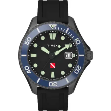 TIMEX(タイメックス) Deepwater Tiburón Automatic 43mm Synthetic Rubber Strap Watch