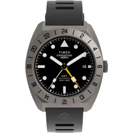 TIMEX(タイメックス) Expedition GMT Titanium Automatic 41mm Silicone Strap Watch