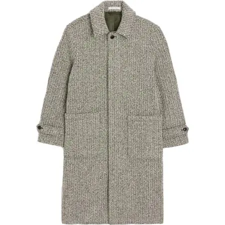 TODD SNYDER(トッドスナイダー) Oversized Herringbone Polo Coat in Cream