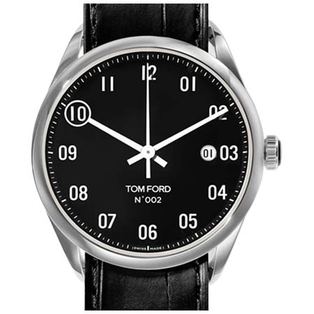 TOM FORD TIMEPIECES(トムフォードタイムピース) N.002 オートマチック ポリッシュド ステンレススティールケース ブラックダイアル