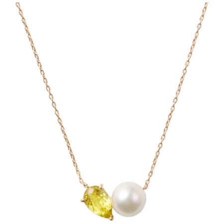 TOMOKO FURUSAWA JEWELRY(トモコフルサワジュエリー) k18YG, Canary Tourmaline, Akoya Pearl Necklace