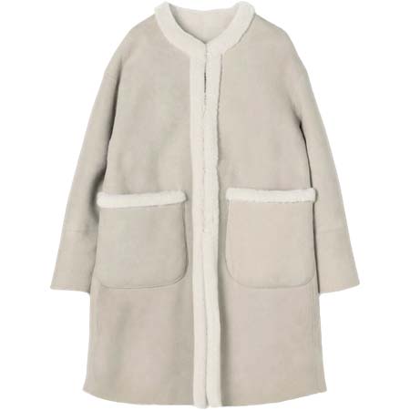 TOMORROWLAND collection(トゥモローランドコレクション) メリノムートン ノーカラーコート