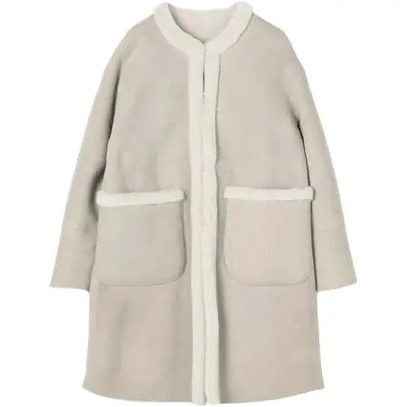 TOMORROWLAND collection(トゥモローランドコレクション) メリノムートン ノーカラーコート