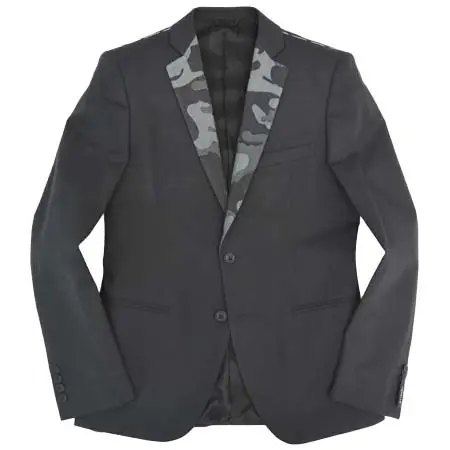 TONELLO(トネッロ) コットンストレッチカモフラージュラペル2Bタキシードジャケット