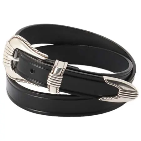 TORY LEATHER(トリーレザー) 3-PIECE Silver Buckle Belt