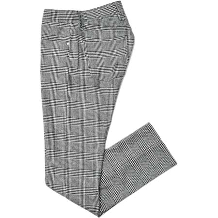 tramarossa(トラマロッサ) ミケランジェロジップ ウールライトツィードジャージグレンチェックテーパードパンツ