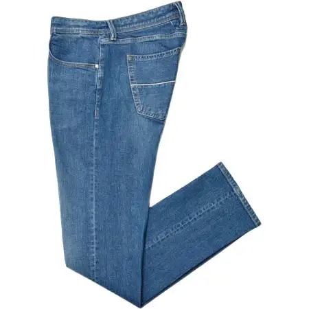 tramarossa(トラマロッサ) ブルーゴールド ミケランジェロジップ ヴィンテージウォッシュテーパードデニム