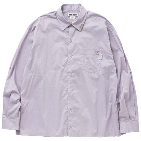 TTT_MSW(ティー) Regular collar shirt w/pierce