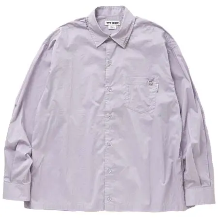 TTT_MSW(ティー) Regular collar shirt w/pierce
