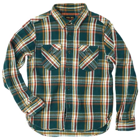 UES(ウエス) 先染ヘビーネルシャツ