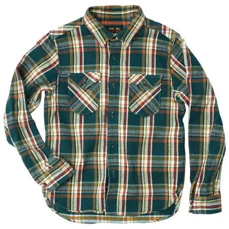 UES(ウエス) 先染ヘビーネルシャツ