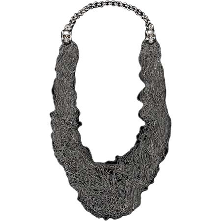 Ugo Cacciatori(ウーゴカッチャトーリ) DOUBLE SKULL CHAINS NECKLACE