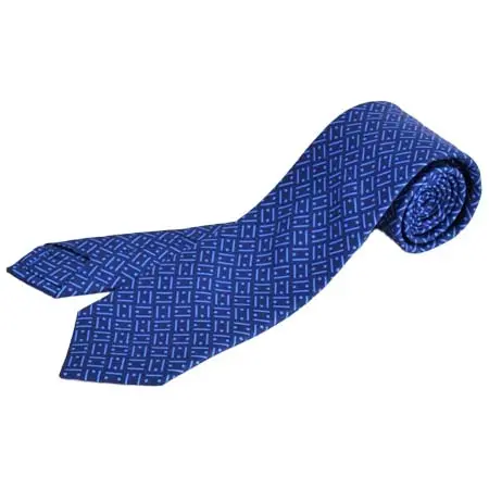 ULTURALE(ウルトラーレ) メンズ アクセサリー シルク100％ ジオメトリック ブルー