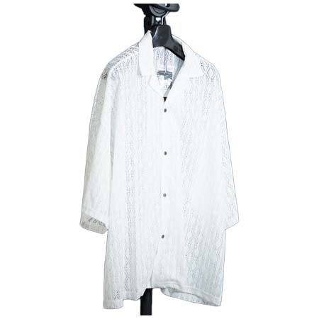 unrelaxing(アンリラクシング) ビッグシルエット レースシャツ　シアーシャツ