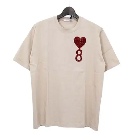 USUALIS(ウザリス) ハート8 S/S Tシャツ / ベージュ [UC51-N392M]