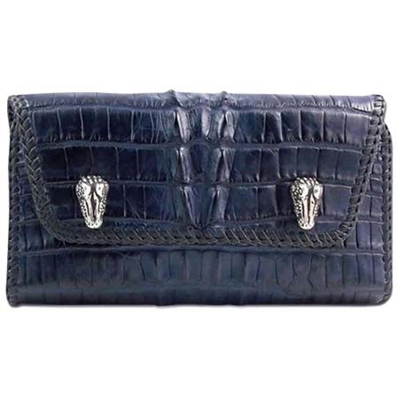 VAN AMBURG LEATHERS(ヴァンアンバーグレザーズ) ラージバイカーウォレット/ブルーテールピースアリゲーター