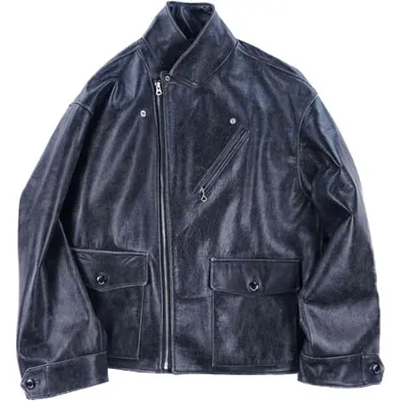 VARDE77(バルデ77) クラックレザーダブルワイドジャケット VR22SP-SD-LJ02