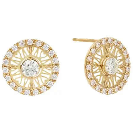 VERITE(ベリテ) K18YG H&Cダイヤモンドピアス