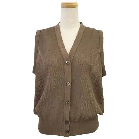 Vincent et Mireille(バンソンエミレイユ) 和紙ニット Vネックベスト