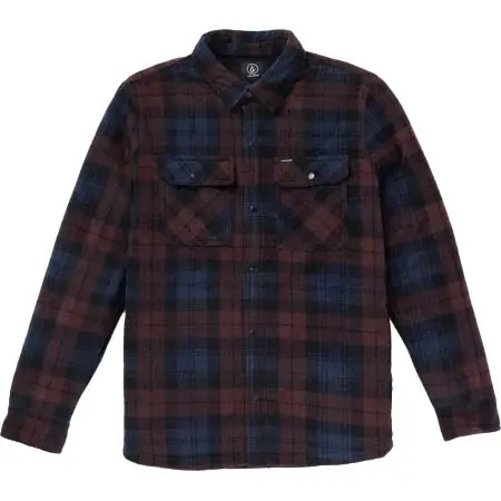 VOLCOM (ボルコム) Bowered Fleece Long Sleeve Shirt – Merlot