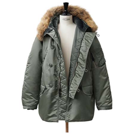 WAIPER.inc(ワイパーインク) 米軍 U.S.A.F N-3B VINTAGE フライトジャケット リアルファー 日本製