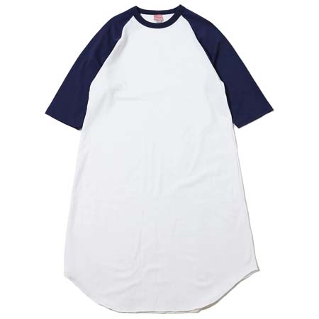 WALLA WALLA SPORT(ワラワラスポーツ) 3/4 BASEBALL ONEPIECE / 3/4 ベースボールワンピース