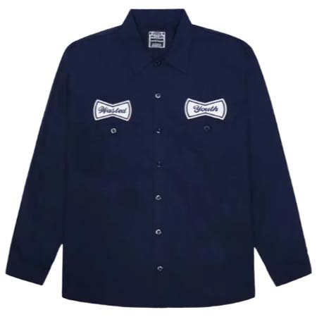 WASTED YOUTH(ウエステッド ユース) Work Shirt “Navy” / VERDY