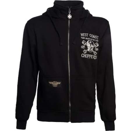 West Coast Choppers(ウエストコーストチョッパーズ) WCC HIGH SPEED ZIP HOODY-BLACK