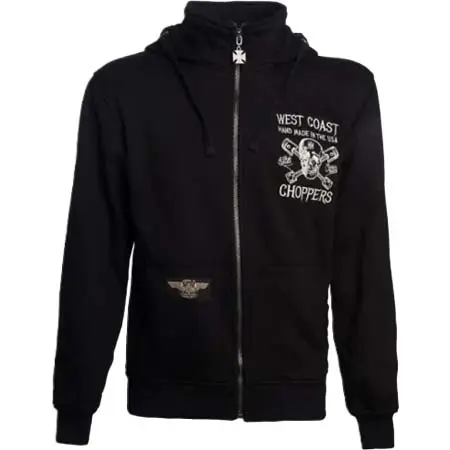 West Coast Choppers(ウエストコーストチョッパーズ) WCC HIGH SPEED ZIP HOODY-BLACK