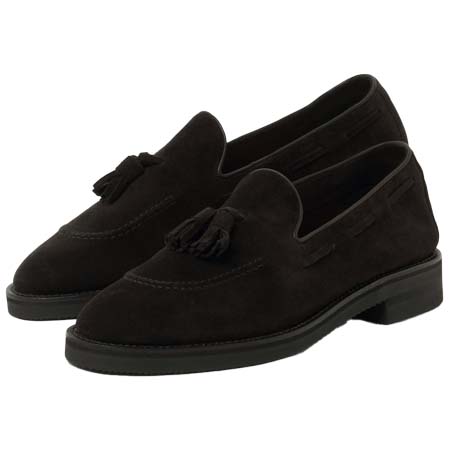 WH(ダブリューエイチ) ヤヌスカーフ スエード タッセルローファー