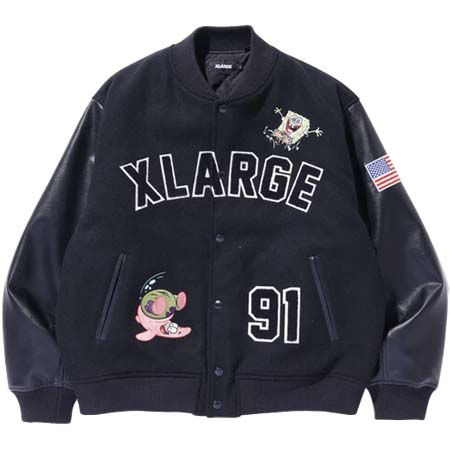 XLARGE(エクストララージ) ×SpongeBob VARSITY JACKET