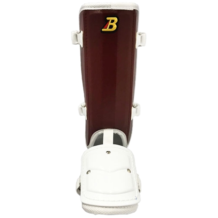 BELGARD(ベルガード) 野球 防具プロテクター FG912 フットガード　ロングモデル　左右兼用　エンジ×ホワイト