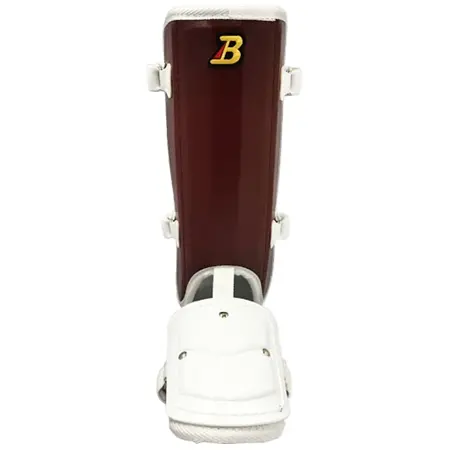 BELGARD(ベルガード) 野球 防具プロテクター FG912 フットガード　ロングモデル　左右兼用　エンジ×ホワイト