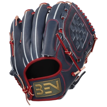 BEN GENERAL(ベンゼネラル) 野球 グローブ 硬式用グラブ投手用　ネイビー×ワインレッド