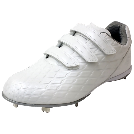HiGOLD(ハイゴールド) 野球 スパイク PKS-001B ホワイト レギュラーカット ベルト式モデル 高校野球対応樹脂底