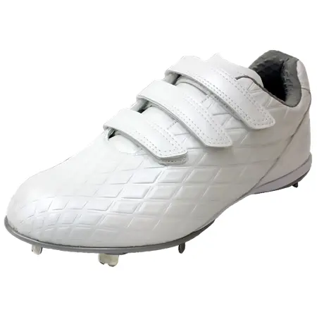 HiGOLD(ハイゴールド) 野球 スパイク PKS-001B ホワイト レギュラーカット ベルト式モデル 高校野球対応樹脂底