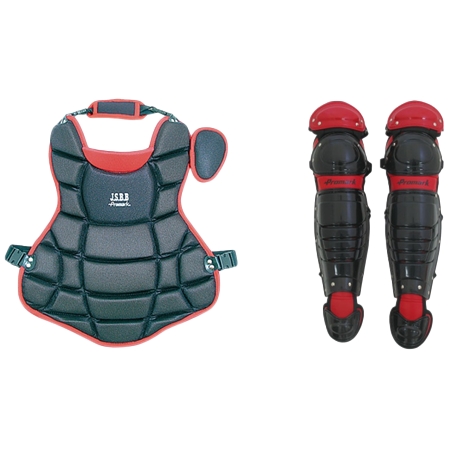 SAKURAI(サクライ) 野球 防具プロテクター Promark(プロマーク) 野球 軟式 キャッチャー プロテクター/キャッチャー レガースセット 一般用 JSBB公認 CPT-65BK/RD　RGT-65BK/RD