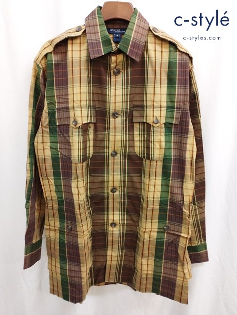 POLO Ralph Lauren ポロラルフローレン サファリシャツ S マルチカラー チェック柄 レディース