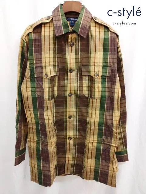 POLO Ralph Lauren ポロラルフローレン サファリシャツ S マルチカラー チェック柄 レディース