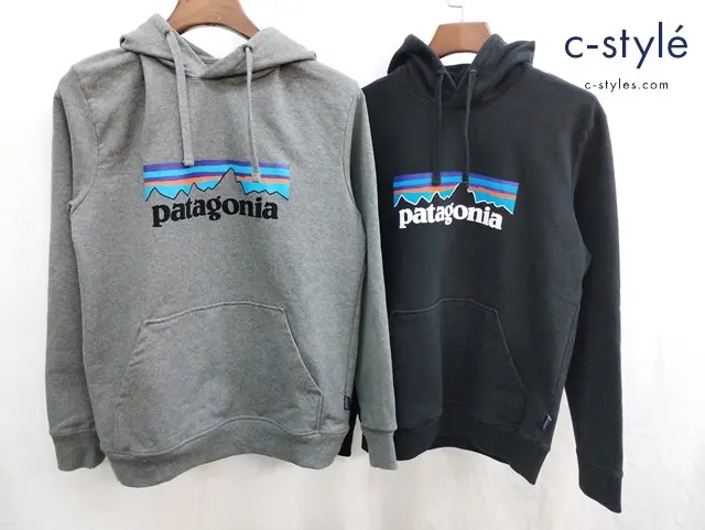 patagonia パタゴニア パーカー S ブラック グレー ロゴアップライザル フーディ 計2点