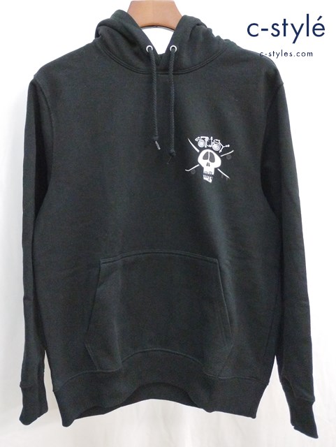 STUSSY ステューシー トレーナー S ブラック SURF SKATE SKULL HOODED SWEAT 1924746