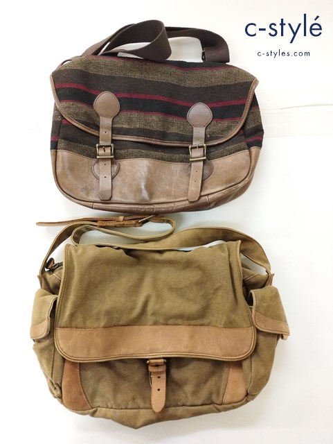 L.L.Bean エルエルビーン  ショルダーバッグ カーキ系 ブラウン系 計2点