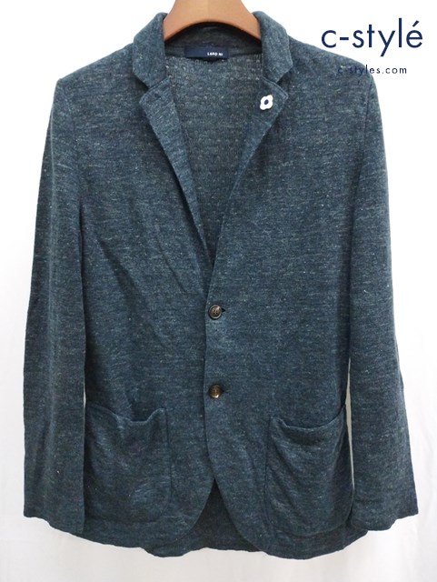LARDINI ラルディーニ カーディガン XS ネイビー系 イタリア製 KN1302