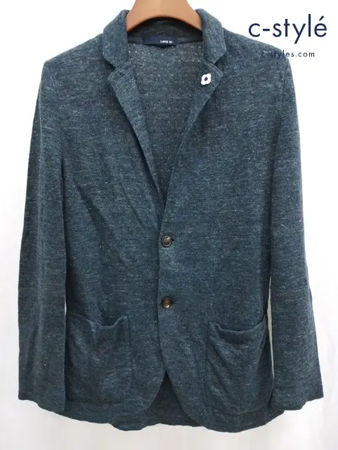 LARDINI ラルディーニ カーディガン XS ネイビー系 イタリア製 KN1302