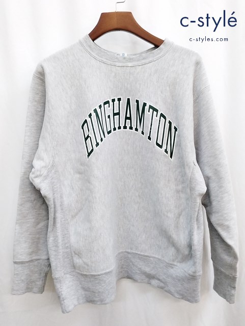 Champion チャンピオン トレーナー XL グレー 80s Reverse Weave Sweatshirt BINGHAMTON