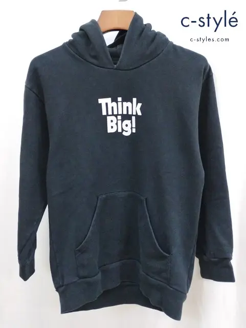 BALENCIAGA バレンシアガ パーカー 10 ブラック Think Big! プリント プルオーバー