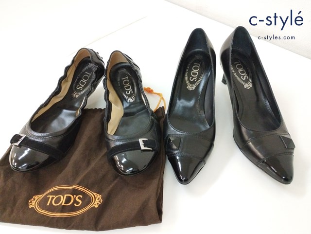 TOD’S トッズ バレエシューズ パンプス 37 ブラック イタリア製 レディース