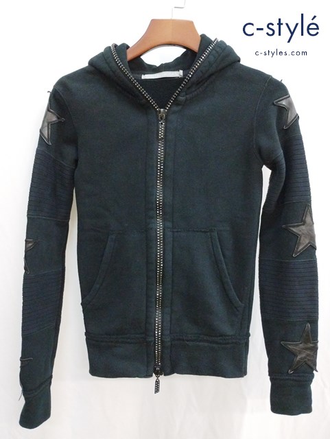 FranCisT_MOR.K.S. フランシストモークス ジップアップパーカー 0 ブラック ART.F.C.T.M/MC1752