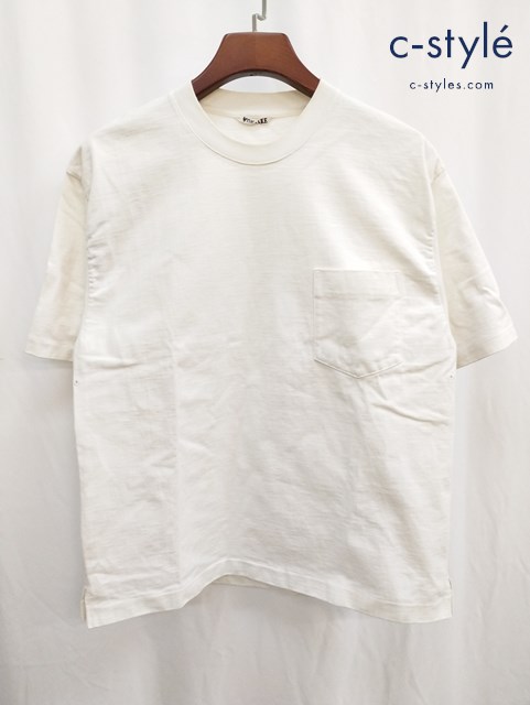 AURALEE オーラリー 半袖Tシャツ 3 ホワイト A9STO1SU コットン100%